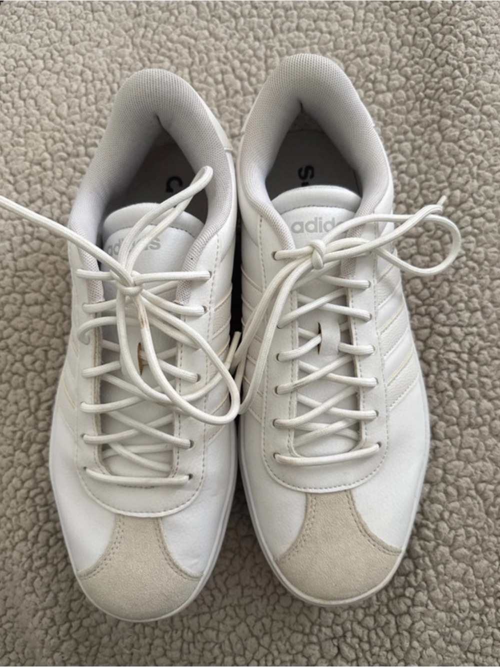 adidas Women's Cream/Off-White Low-Top Platform Sneakers - Picture 4 of 4